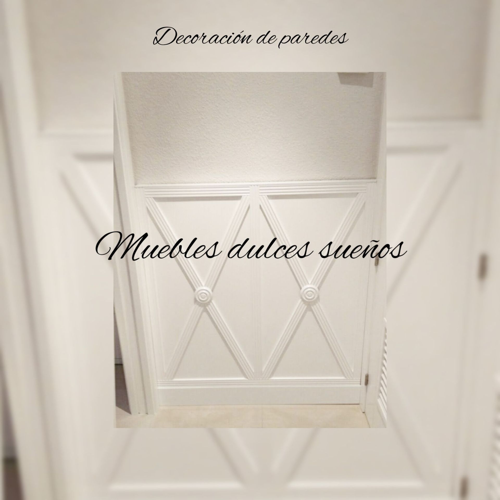 Una imagen de una pared con las palabras muebles dulces sueños en ella