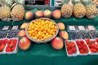 Obst auf einem Marktstand