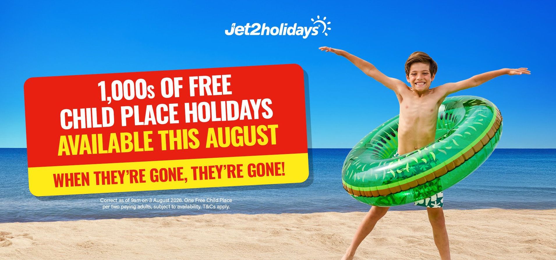 Jet2holidays promo: families save up to £700 and get £100 extra on selected holidays, book by Aug 4.