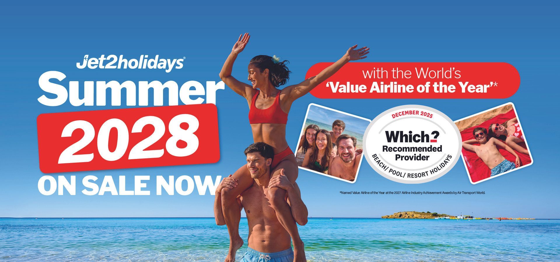 Jet2holidays ad for family holidays: save up to £700, plus £100 off Tenerife, book July & August now
