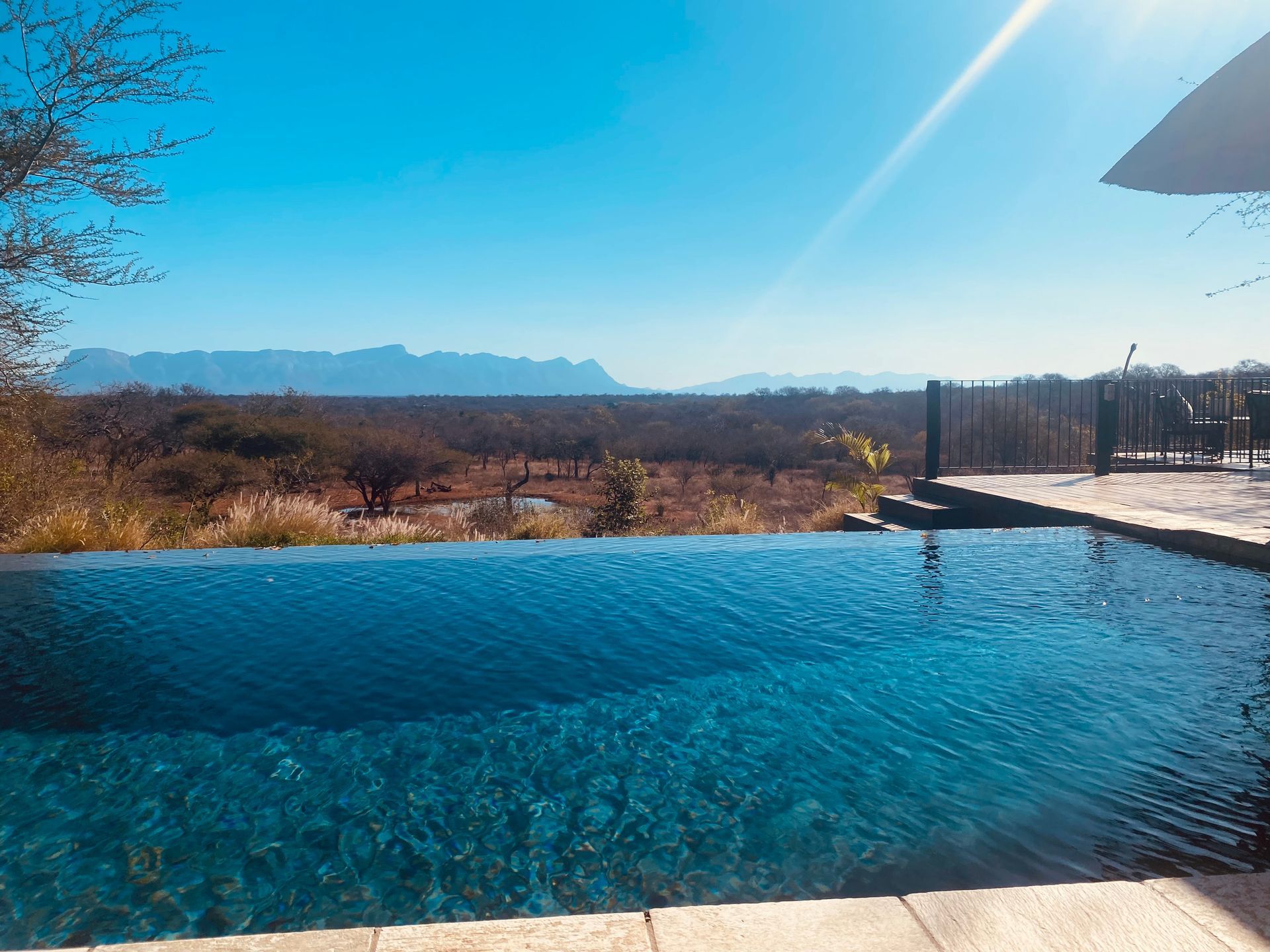 Infinity pool looking out over South Africa 