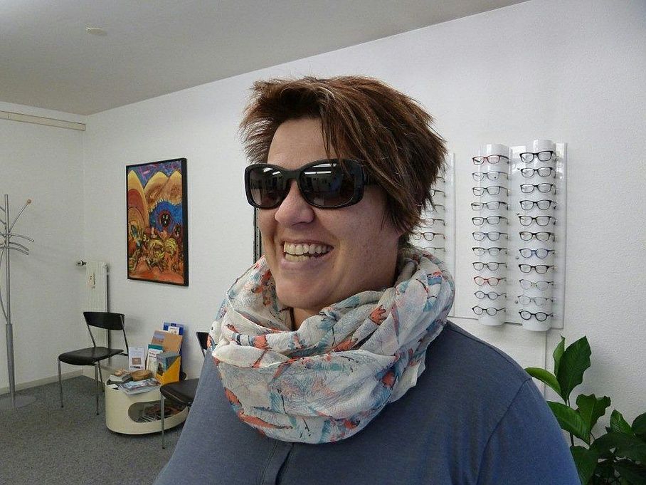Katja Zingg mit der neuen Gerry Weber Sonnenbrille