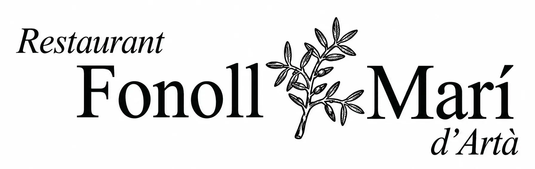 Logotipo del restaurante que dice “Fonoll Marí d'Arta” con una pequeña ilustración de hierbas.