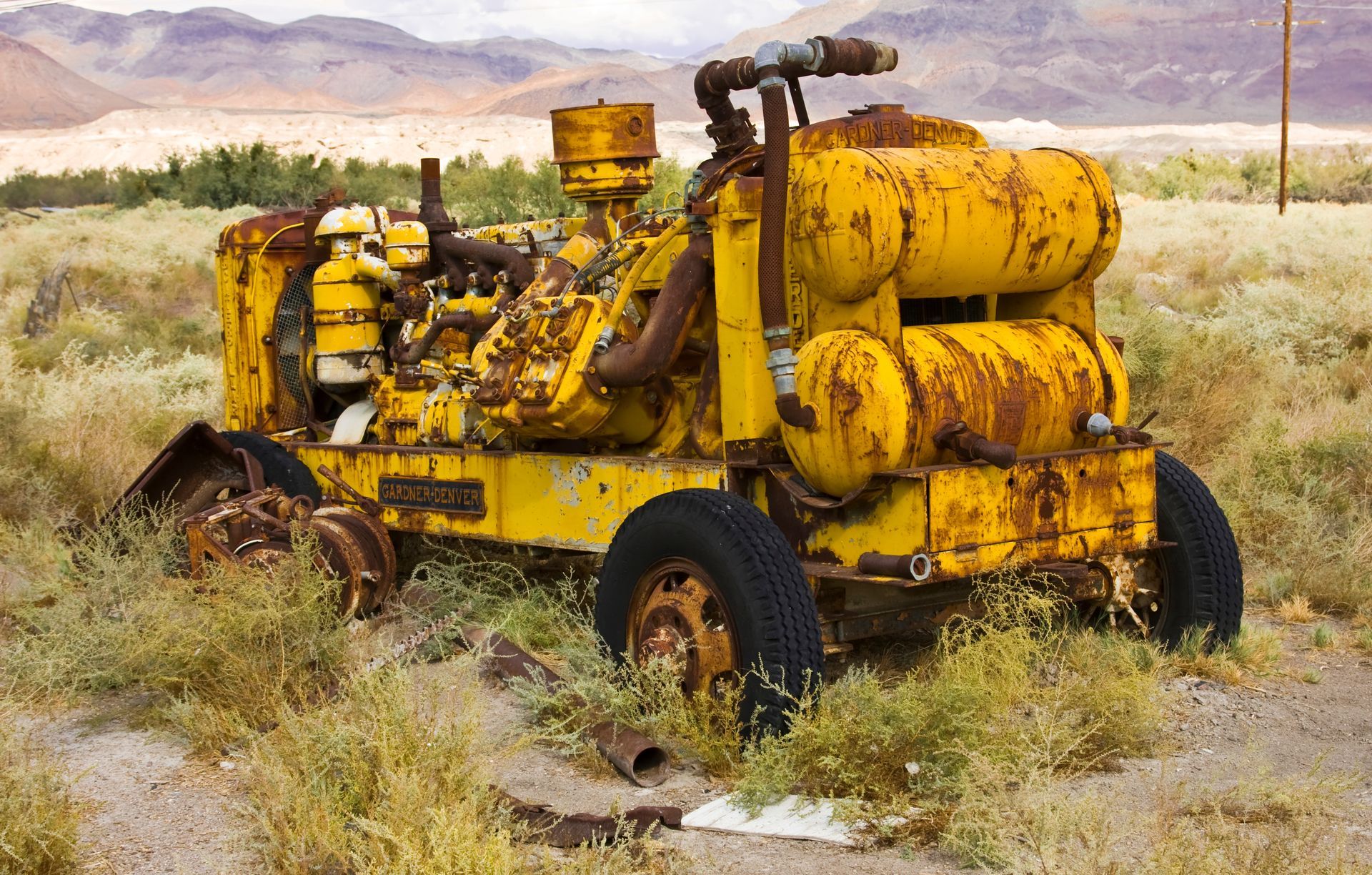 Une épave de tracteur