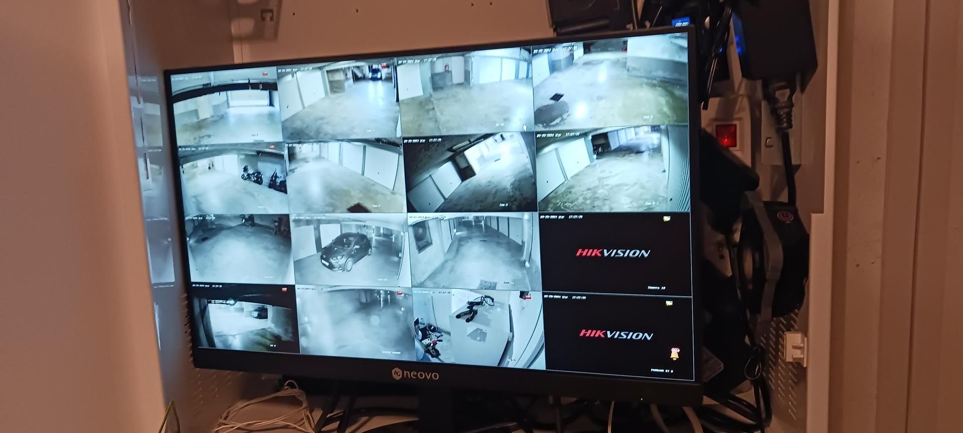 Un écran de vidéosurveillance