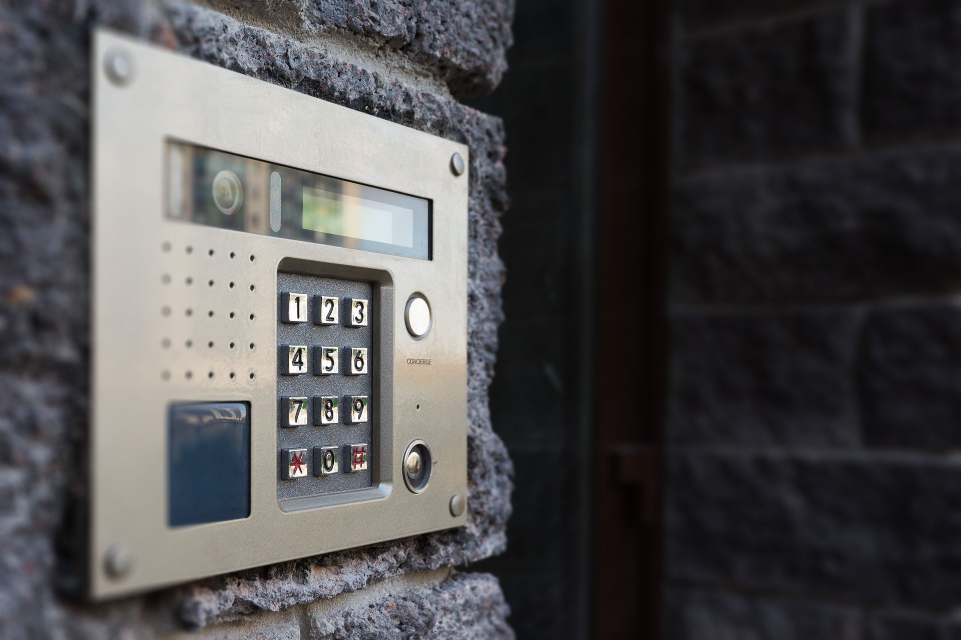 Un clavier à chiffres d'accès d'immeuble