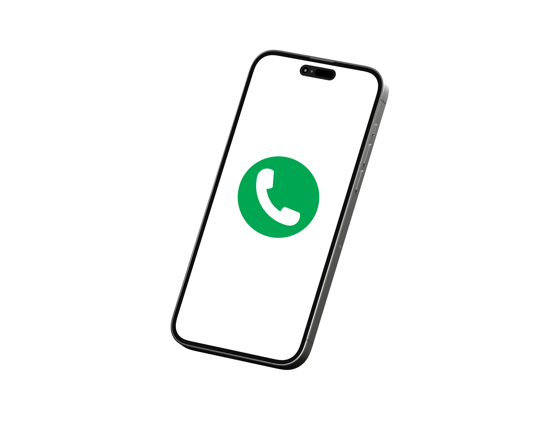 Un smartphone avec un logo vert