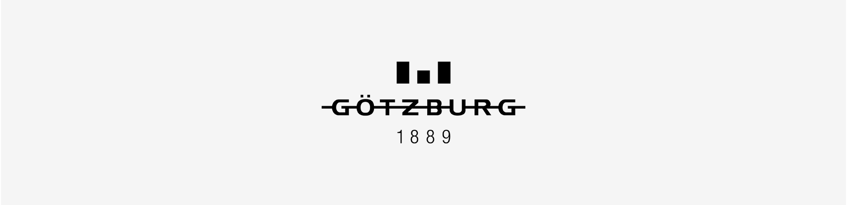 Ein weißer Hintergrund mit dem Wort Götzburg darauf