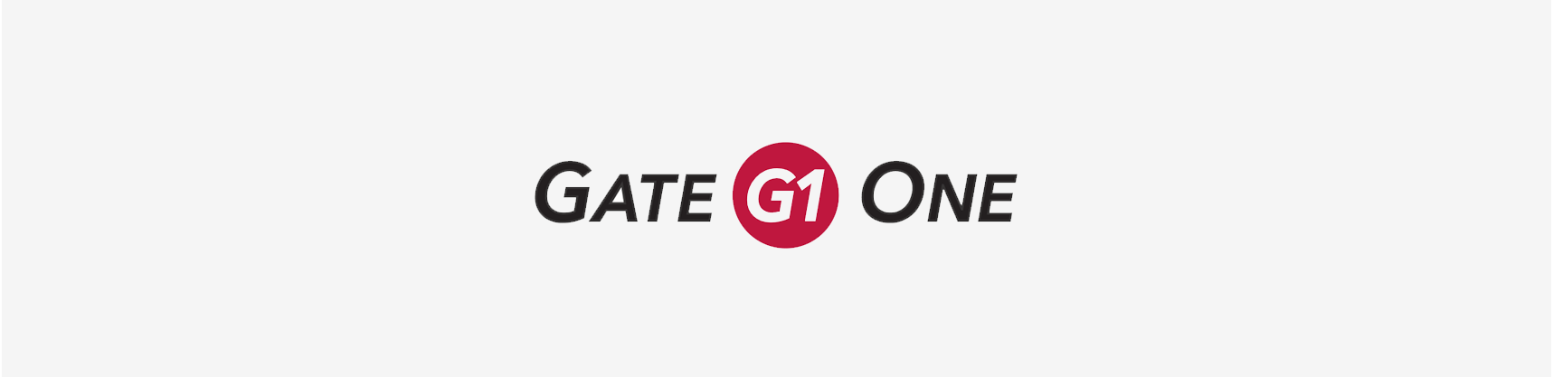 Das Logo für Gate G1 One ist auf weißem Hintergrund.