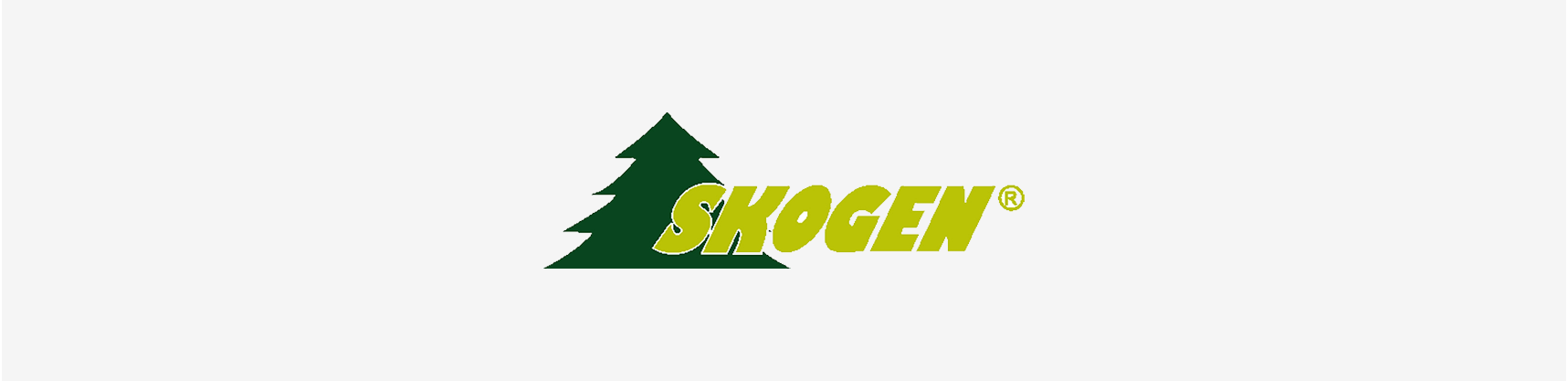 Ein grün-gelbes Logo für ein Unternehmen namens Skogen