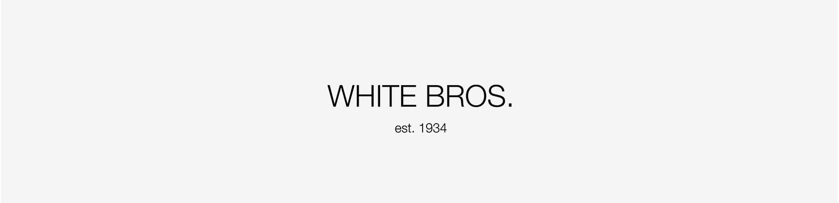 Das White Bros-Logo befindet sich auf weißem Hintergrund.