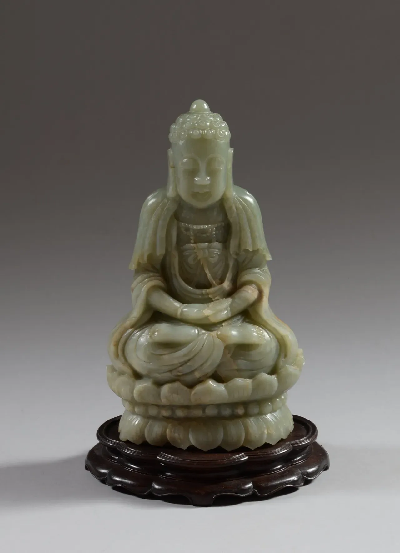 Bouddha en Jadéite. XXe siècle.