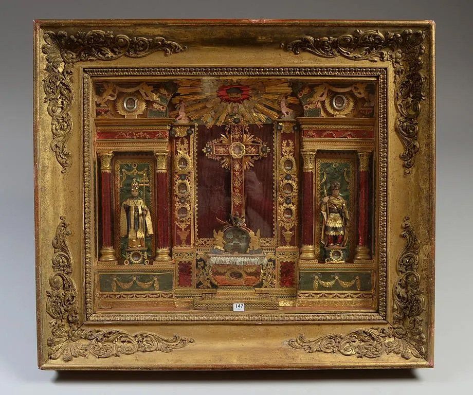 Tableau reliquaire. Début du XIXe siècle.