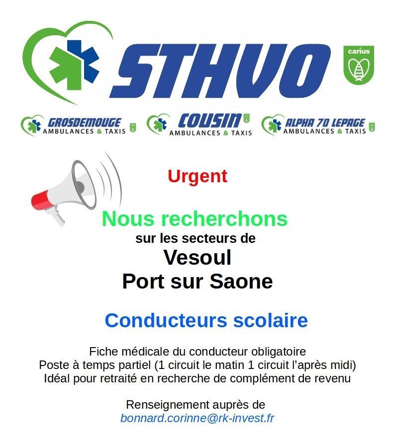 STHVO recherche conducteur scolaire
