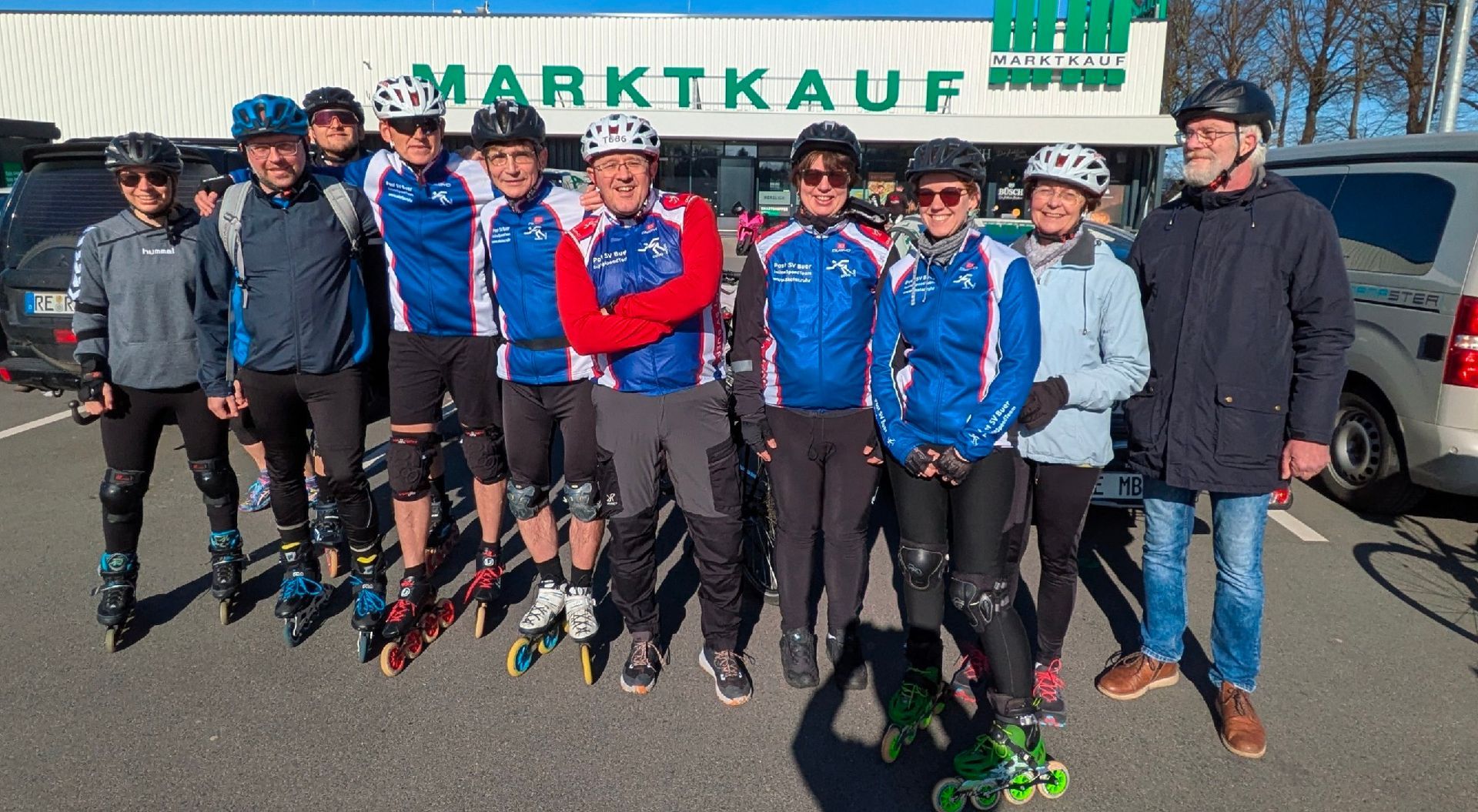 Teamfoto vor bei der Inlineskating-Ausfahrt von Herten nach Dorsten