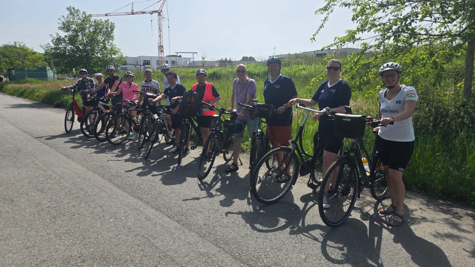 Das Team des Post SV Buer bei der Radtour