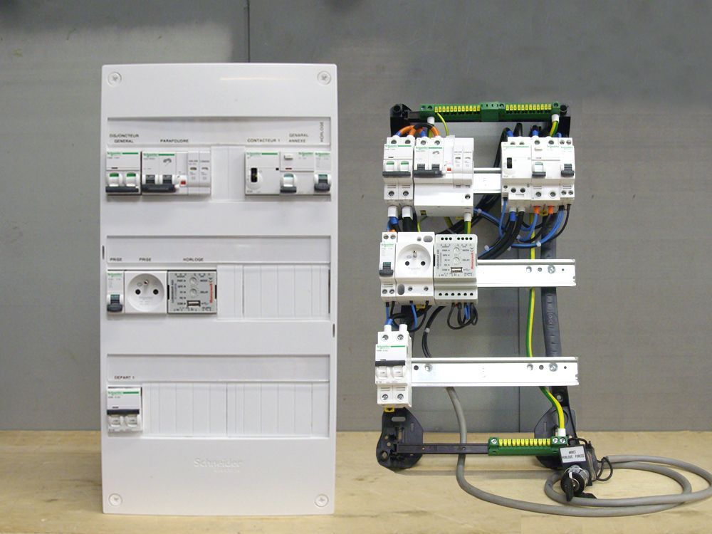 Sytème électrique pour une armoire.