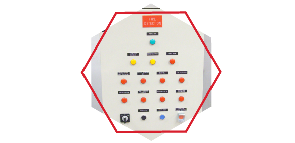 Un panneau avec plusieurs voyant de couleurs vert jaune et orange.