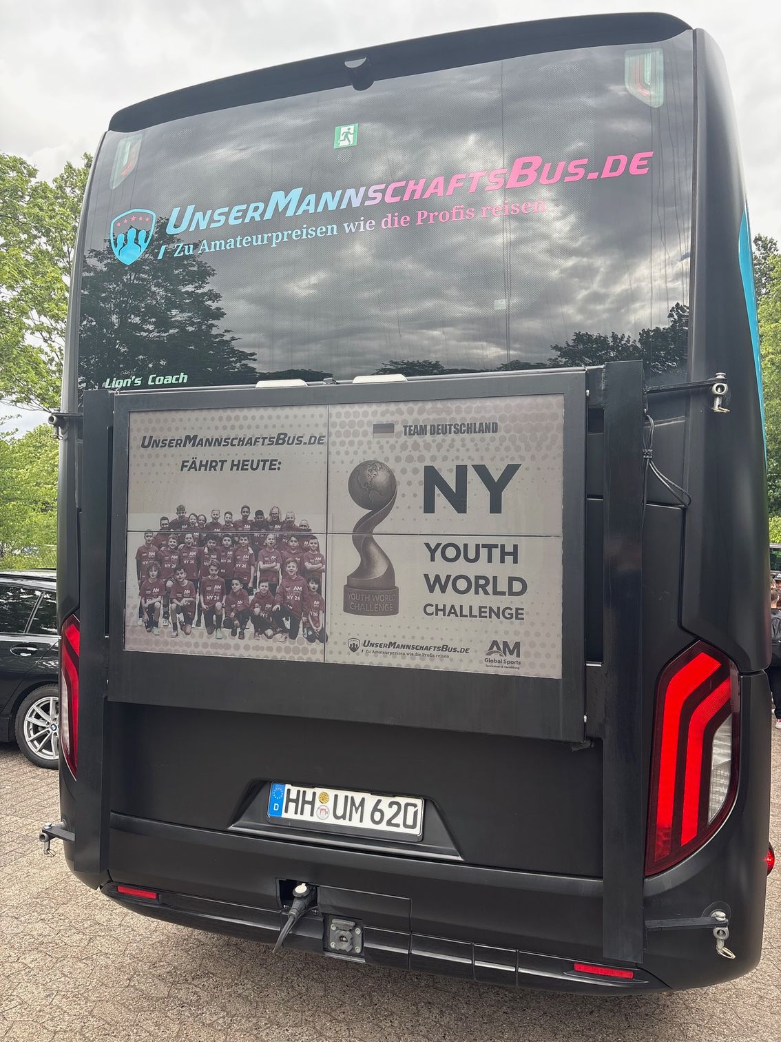 Werbung am Busheck