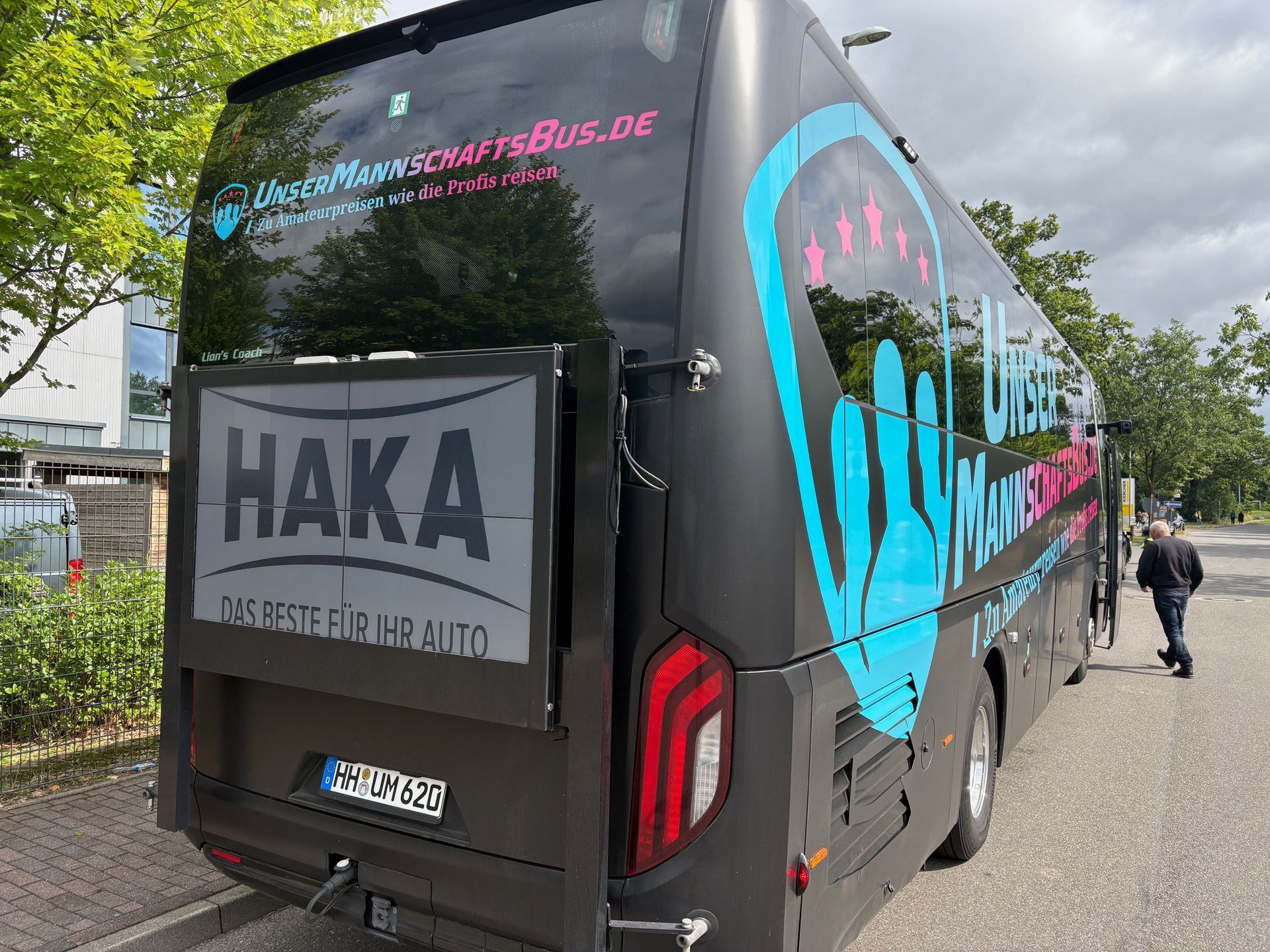 Werbung am Busheck
