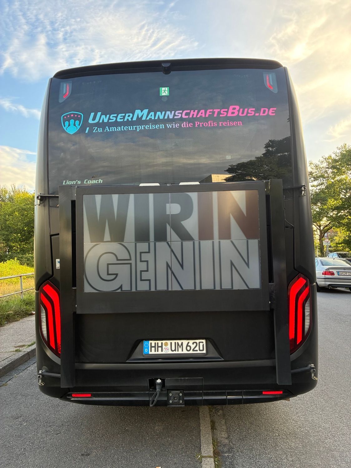 Werbung am Busheck