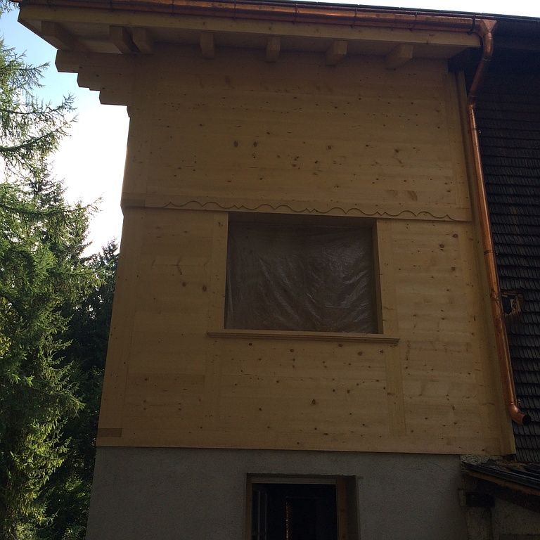 Agrandissement avec toiture