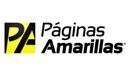 El logotipo de paginas amarillas es amarillo y negro.