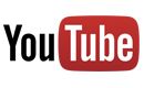 Un logotipo de YouTube rojo y blanco sobre un fondo blanco.