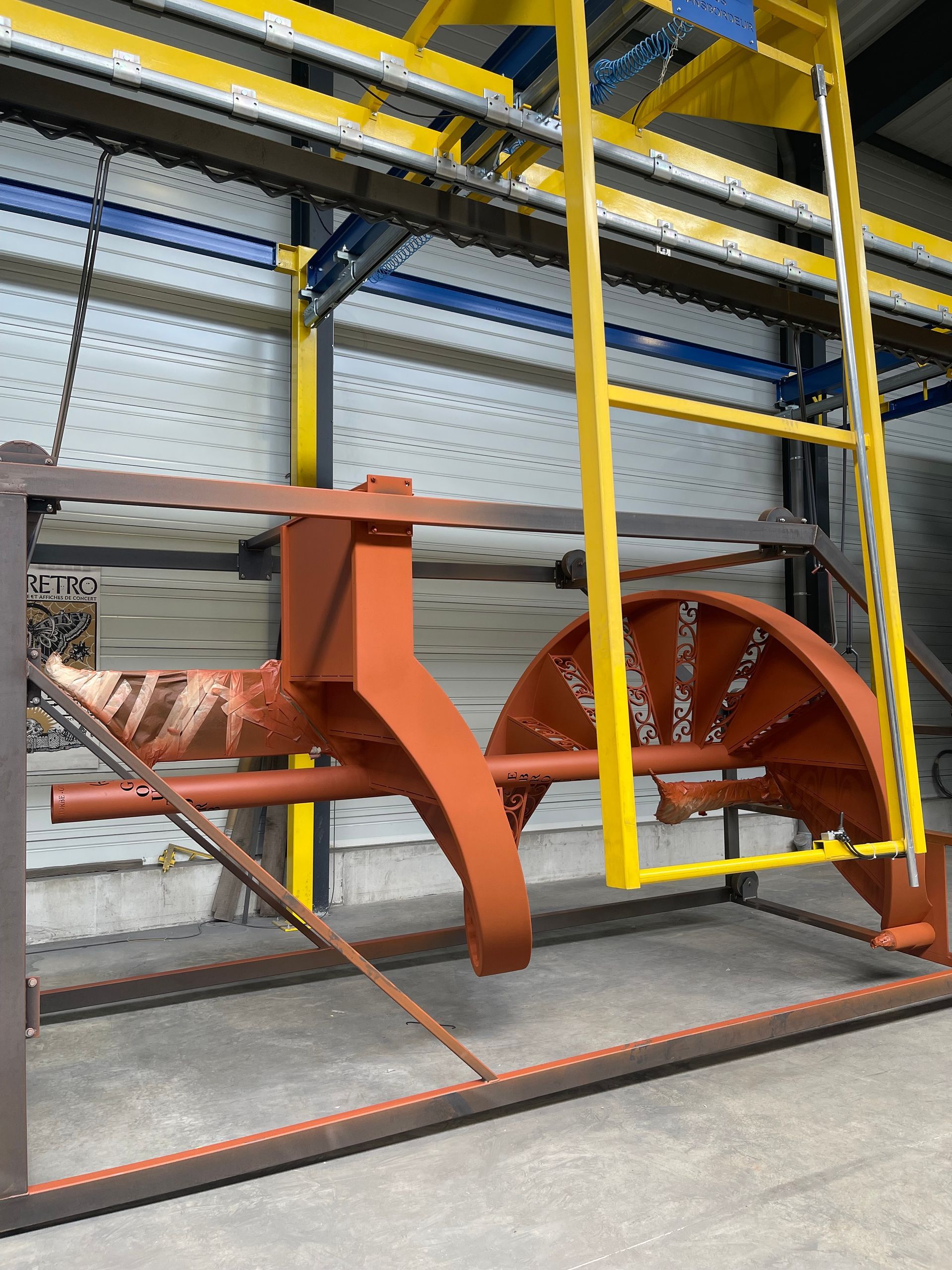 Thermolaquage de portail vert