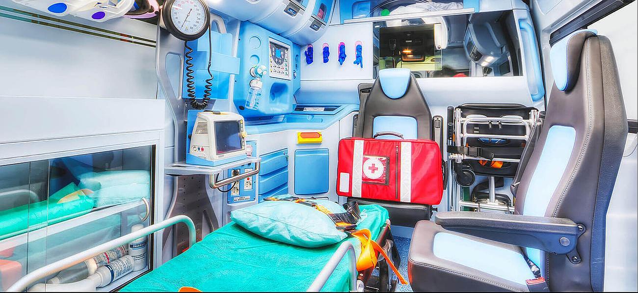 intérieur d'une ambulance