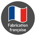 Drapeau français avec texte Fabrication française