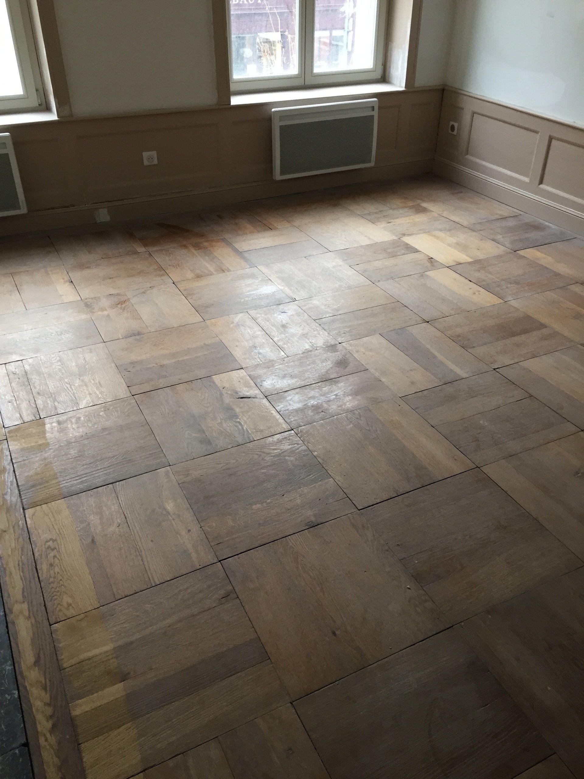 Avant - ponçage de parquet