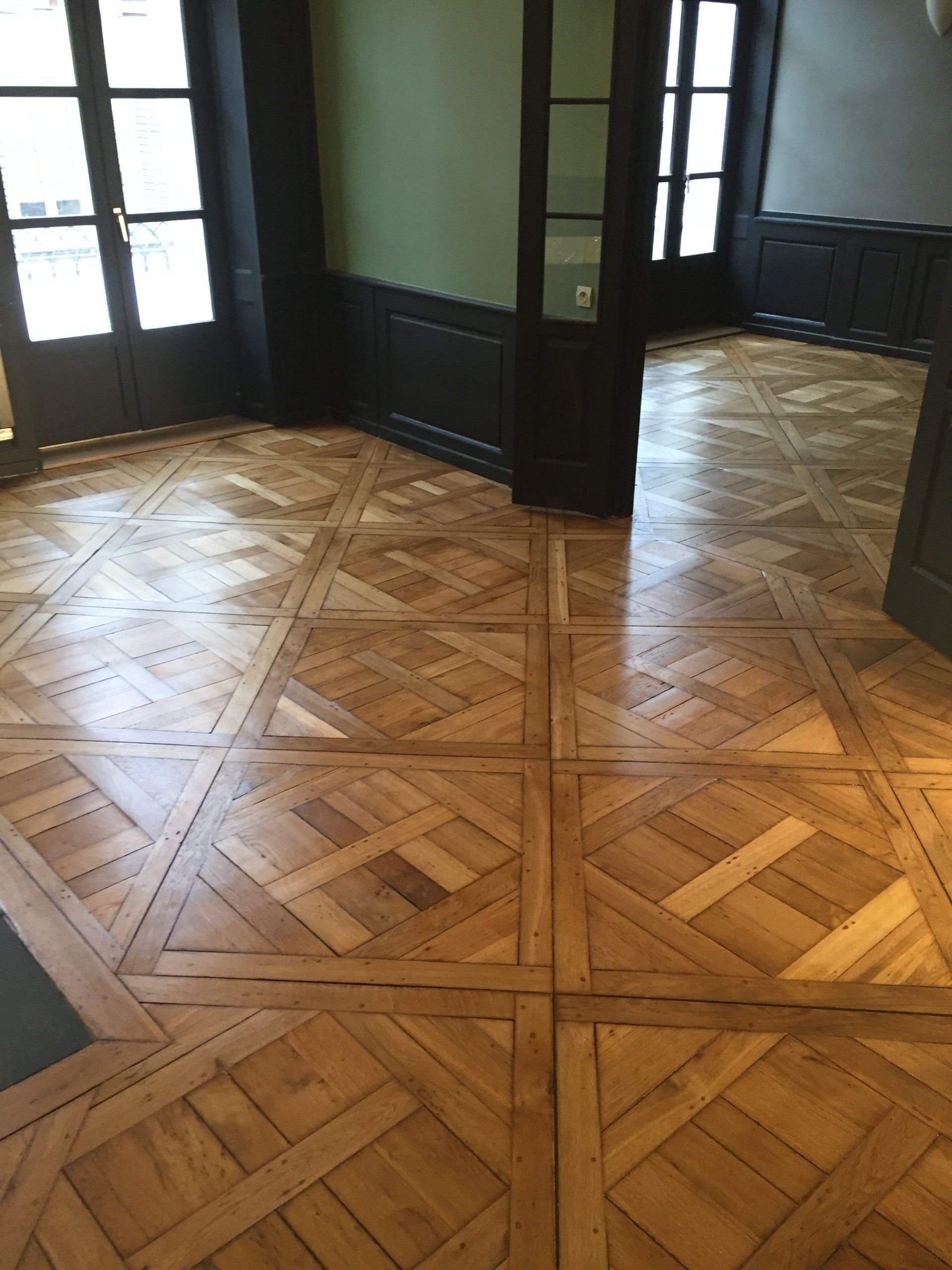 Ponçage du parquet - Après