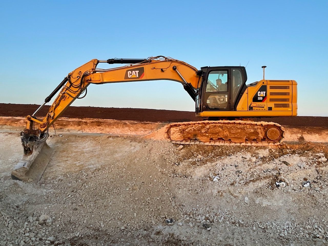 Chantier de terrassement dans le secteur de Beauvais