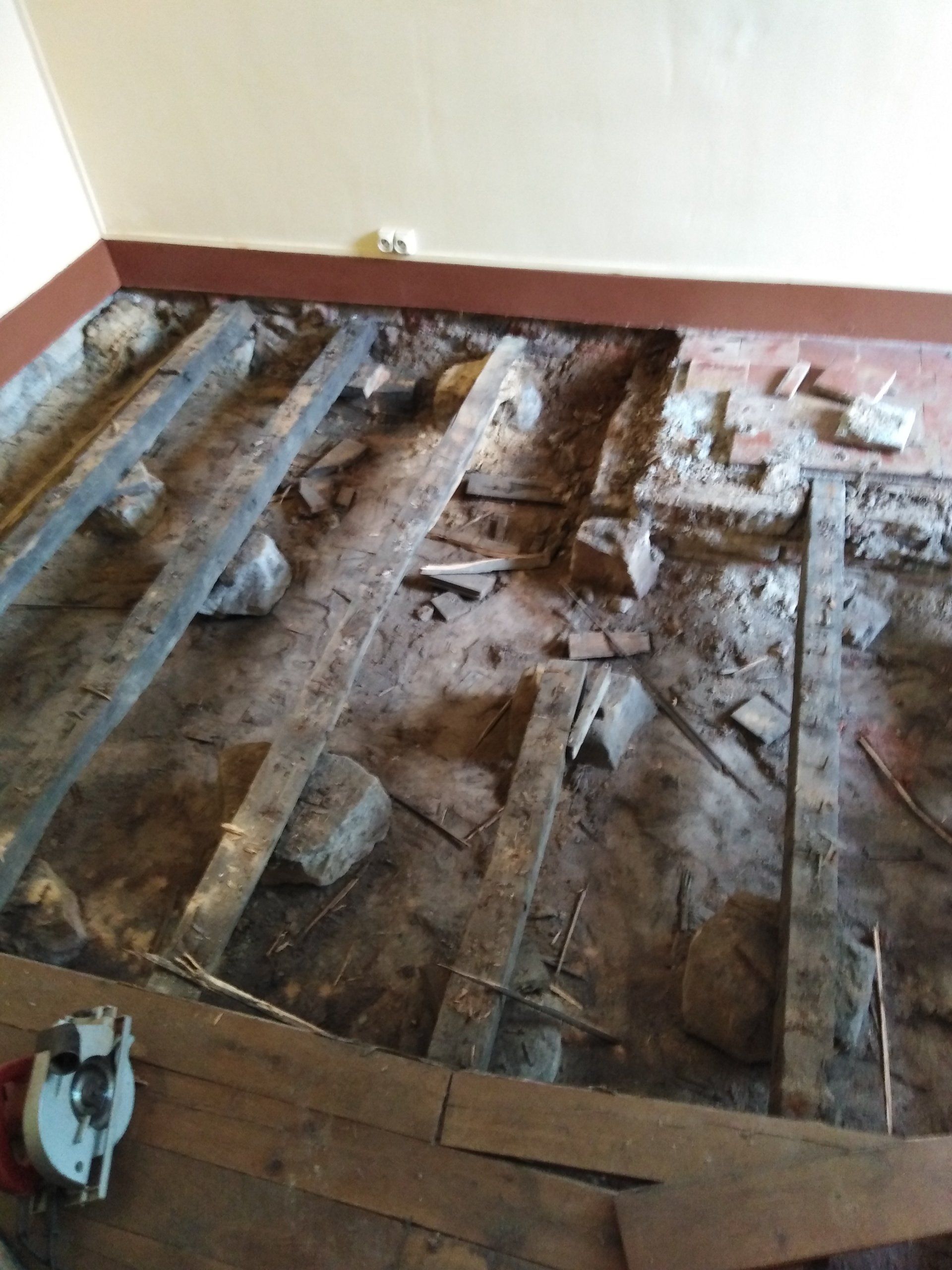 Chantier sur un ancien parquet