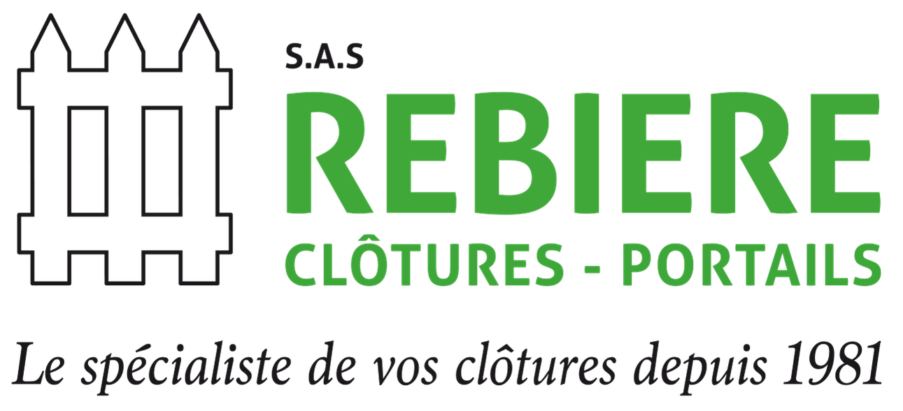 Logo de REBIERE Clôtures Portails. Vers la page d'accueil.