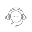Symbolzeichnung Beratung - Sprechblase und Headset
