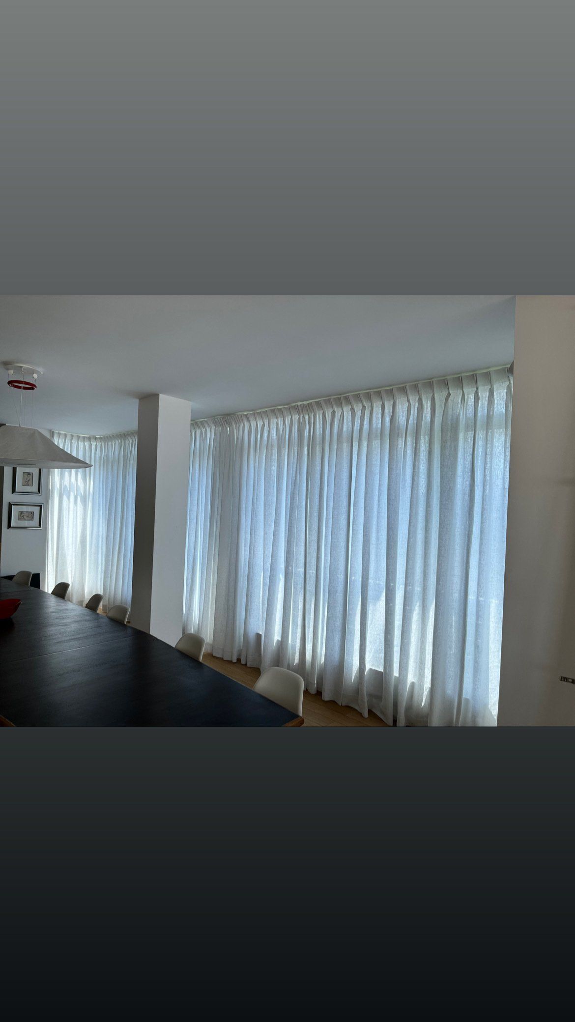 Voilage blanc salle à manger