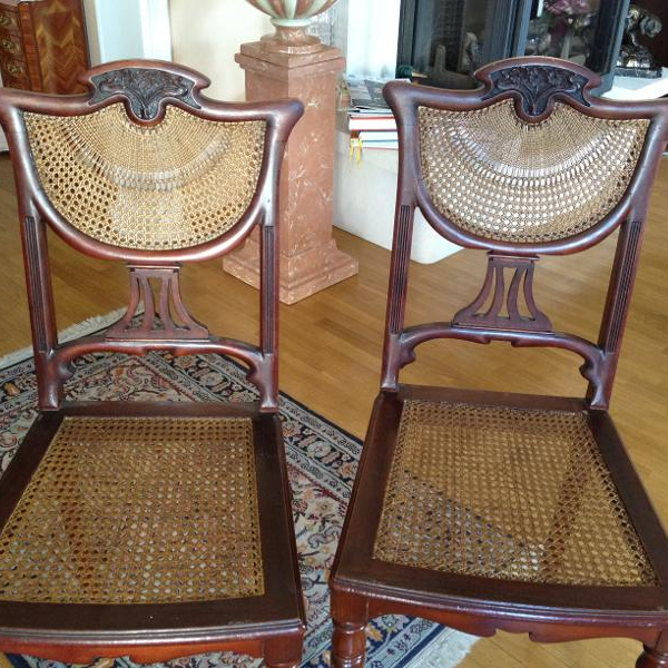 Cannage chaises anciennes