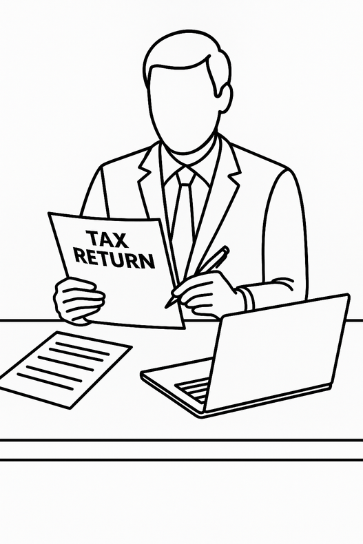 Professional reading tax return prepared by SBX Accountants