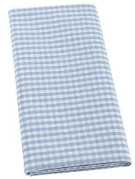 Tischwäsche gefaltet weiß-blau kariert