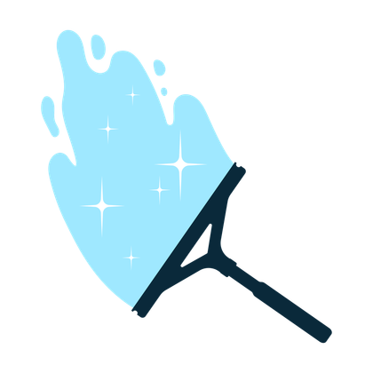 Un pare-brise essuyé avec une raclette, laissant une traînée de verre propre et étincelant.