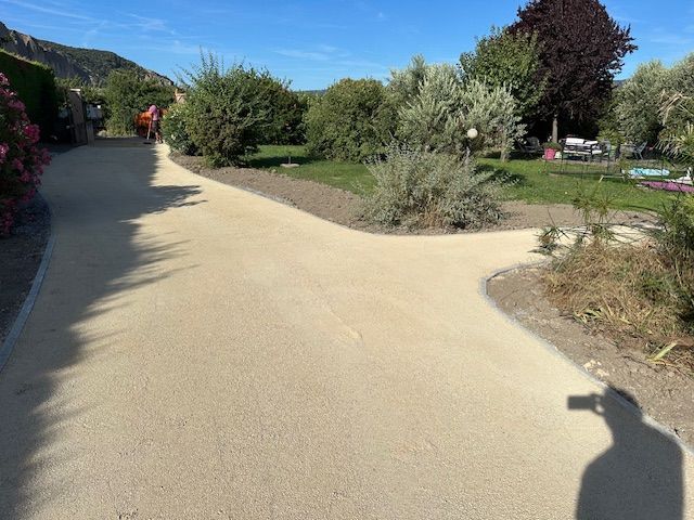 Préparation du terrain avant l'enrobage