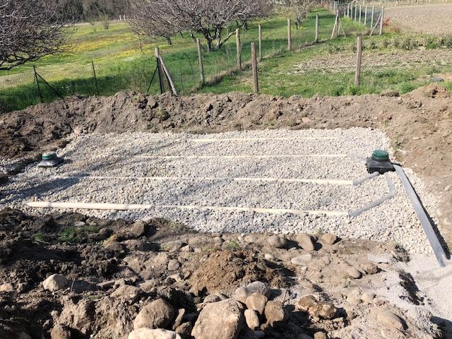 Carré rempli de cailloux