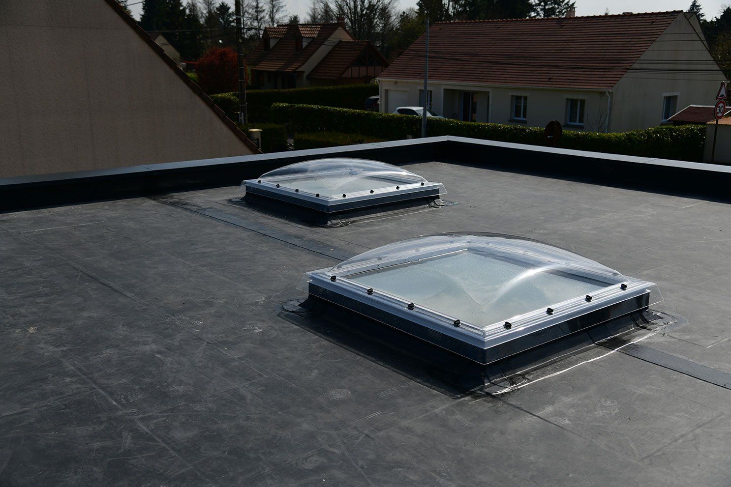Membrane EPDM sur un toit