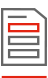 Dokumentensymbol mit zwei roten Textlinien und einer grauen gefalteten Ecke