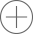 Pluszeichen in einem Kreissymbol auf weissem Hintergrund