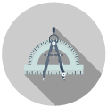 Pictogramme d'outils de mesure.