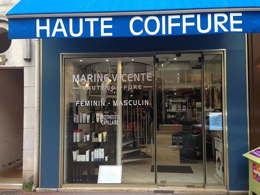 Façade du salon de coiffure, Marine Vicente Haute Coiffure à Saint-German-en-Laye