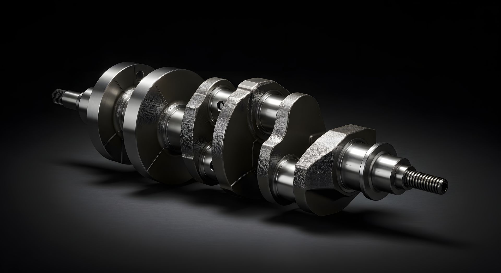 Gros plan sur le mécanisme du vilebrequin d'un moteur automobile